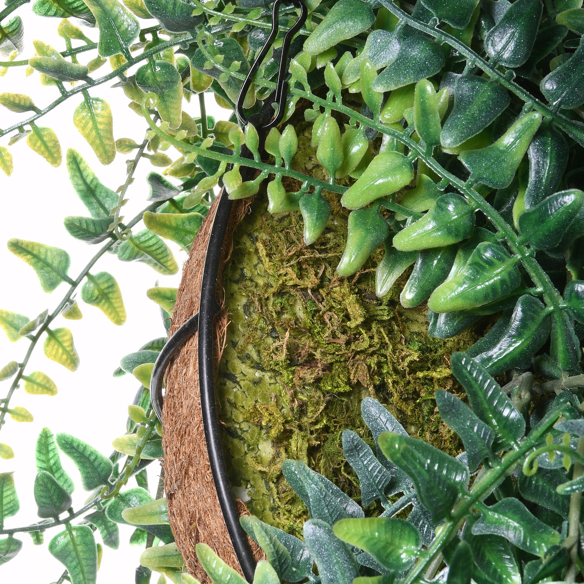 21" Fern Leaves Hanging Basket